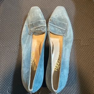 Blue ferragamo shoes
